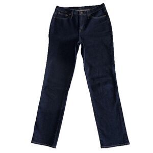 J Crew Essential Straight Jean In All Day Stretch Size 29T Dark Wash BU831